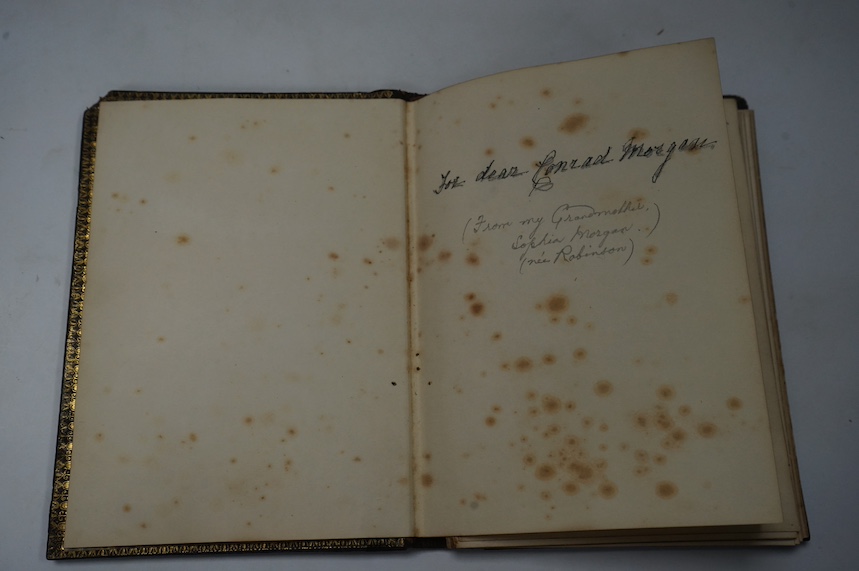 Humphreys, Henry Noel - Miracle of Our Lord, London, Longman, 1848. 8vo, 32 illuminated pages, black papier maché binding by Humphreys, original leather spine